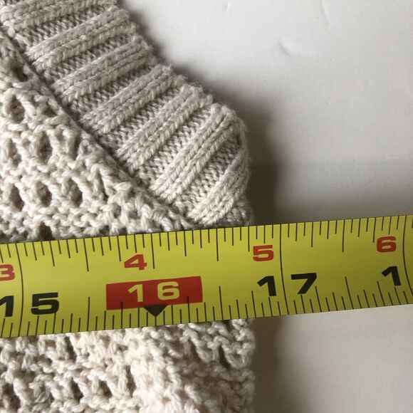 Lucky Brand Women’s Crochet Sweater Vest Beige / Ivory Small NWT - Picture 5 of 14